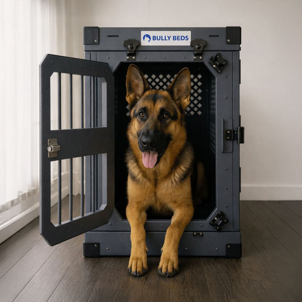 Bully Beds - Collapsible Aluminum Heavy Duty Dog Crate